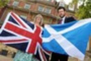 Saltire flag flies above Leicester Town Hall Square